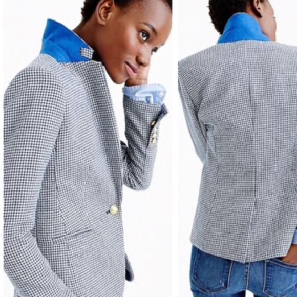 J. Crew Jackets & Blazers - J. Crew | Campbell Blazer in Houndstooth NWT Size 4